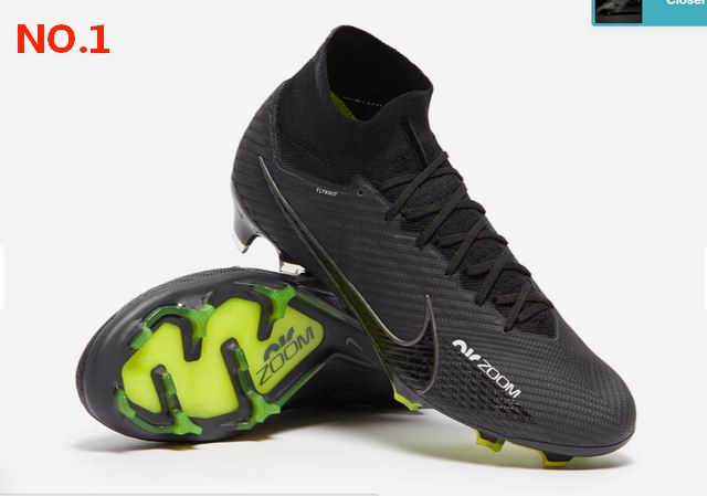 Nike Mercurial Vapor XV FG Hi-top Men's Shoes Black Green;